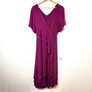 Torrid Berry Jersey Knit Faux Wrap Dress NWOT
